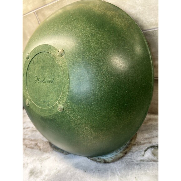Vintage Fleetwood Green Mid Century Modern 13" Salad/ Serving Bowl Retro MCM - Picture 4 of 8